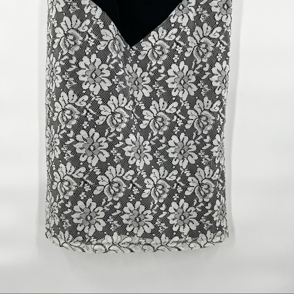 Kensie dress 2 black white lace overlay - Picture 3 of 8